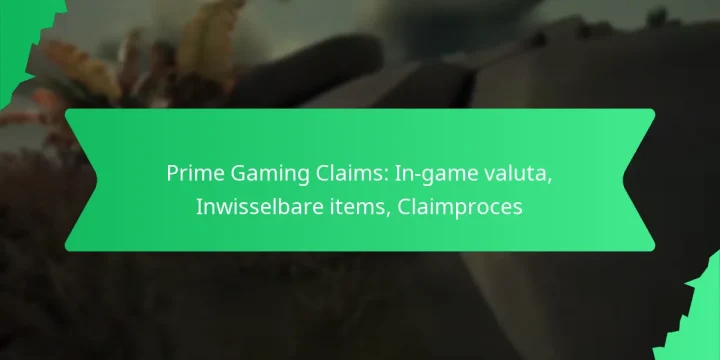 Prime Gaming Claims: In-game valuta, Inwisselbare items, Claimproces