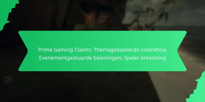 Prime Gaming Claims: Themagebaseerde cosmetica, Evenementgestuurde beloningen, Speler erkenning