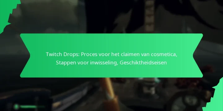 Twitch Drops: Proces voor het claimen van cosmetica, Stappen voor inwisseling, Geschiktheidseisen